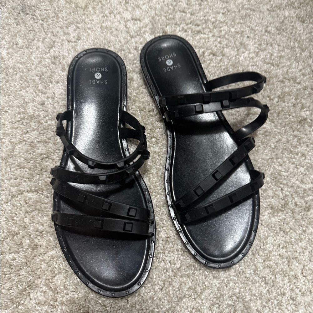 Shade & Shore Elegant Black Sandals